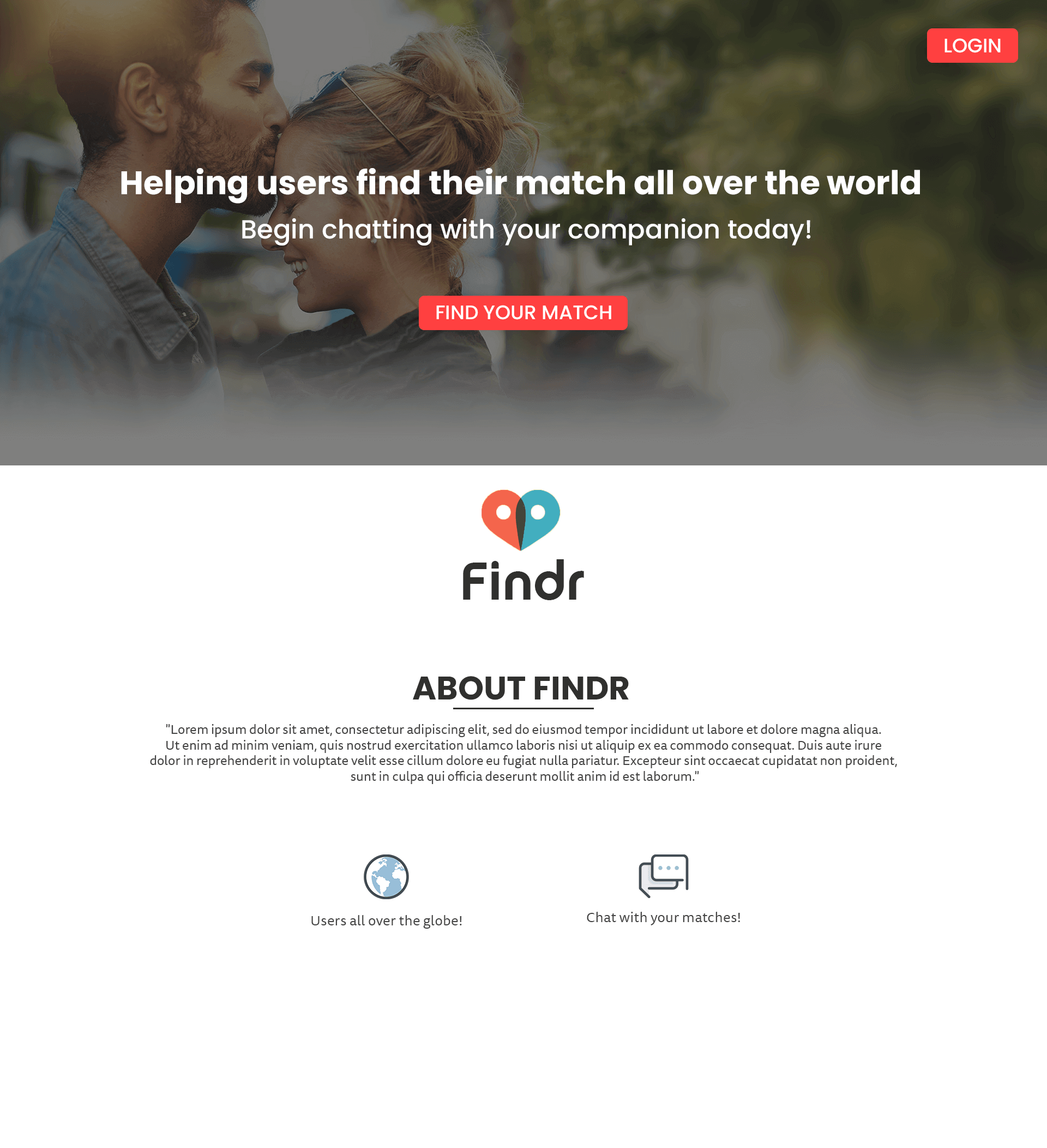 High Fidelity Landing Page